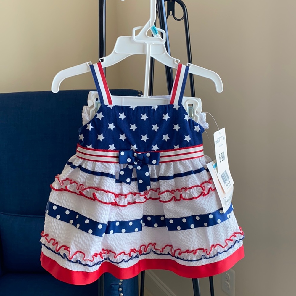 NWT BONNIE BABY red white and blue dress